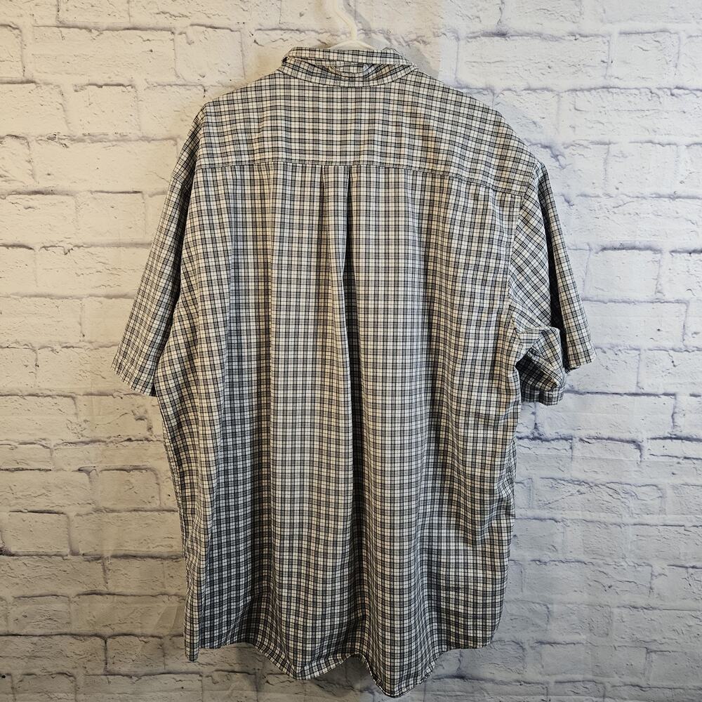 Carhartt Mens Short Sleeve Plaid Button Down Shirt Size 2XL Tall Heavy Cotton - Picture 4 of 6